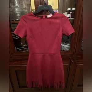 Women velvet short sleeves dress